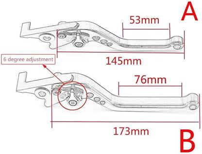 Clutch Brake Lever Set Motorcycle Handle LongShort Brake Clutch Levers for Suzuki for GSXR600 for GSXR750 for GSXR1000 for GSX-R 1000 Brake Clutch Levers(Short red)