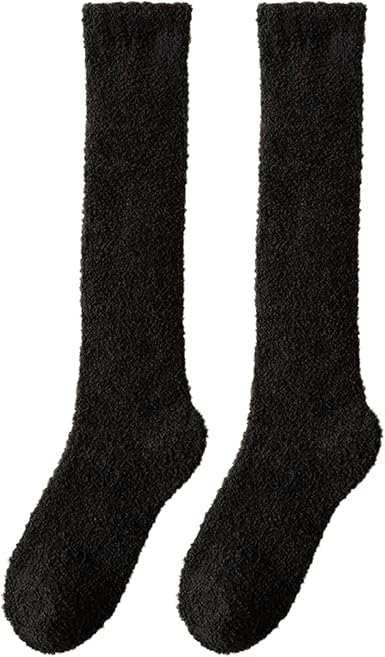 Fuzzy Socks for Women Slipper Fluffy Winter Plush Knee High Socks Soft Warm Cute House Long Cozy Microfiber Socks