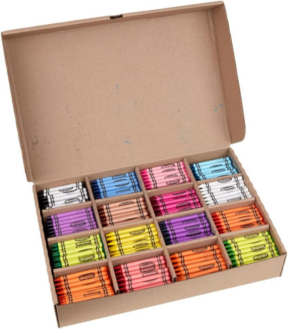 Bulk Crayon Classpack - 800ct (16 Colors), Bulk Teacher Supplies & Classroom Essentials for School, Arts & Crafts Crayons for Kids, Ages 3, 4, 5