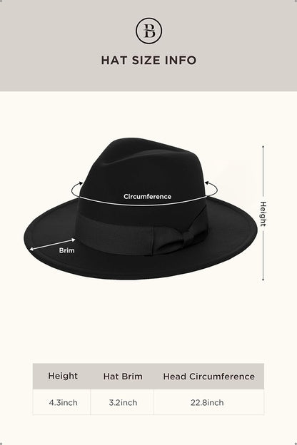 1920s Fedora Hat for Men Gatsby Wide Brim Fedora Hat Felt Panama Cap with Band for Women Men