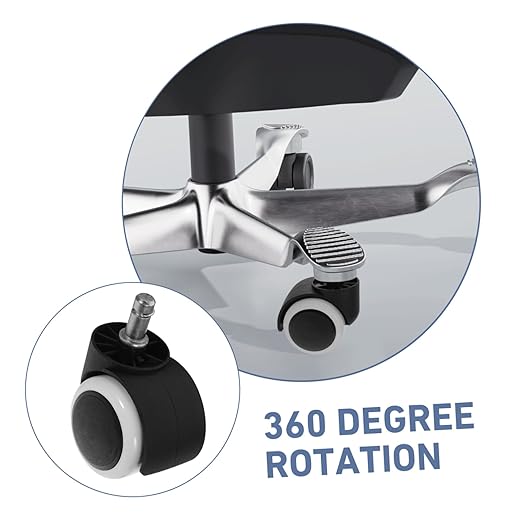 ARTIBETTER 4Pcs Office Chair Caster Wheels Swivel Rolling Chair Replacement Casters for Office Barber Chairs Stylish Design Optimal Stability Rotation