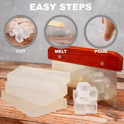 Primal Elements Clear Soap Base - Moisturizing Melt and Pour Glycerin Soap Base for Crafting and Soap Making, Vegan, Cruelty Free, Easy to Cut, Unscented - 10 Pound