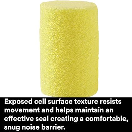 3M Ear Plugs, 30 PairsBox, E-A-R Classic 310-1060, Uncorded, Disposable, Foam, NRR 29, For Drilling, Grinding, Machining, Sawing, Sanding, Welding, 1 PairPillow Pack