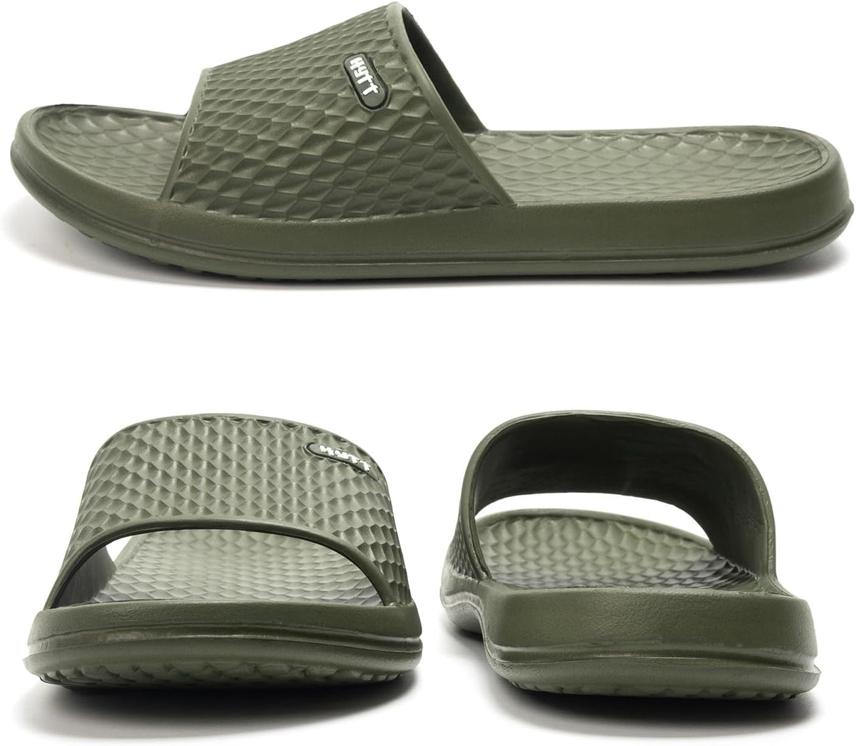 Size 11, Heva Shower Sandals Men Bathroom Slippers Non-Slip Indoor Home House Beach Shoes .