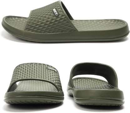 Size 11, Heva Shower Sandals Men Bathroom Slippers Non-Slip Indoor Home House Beach Shoes .