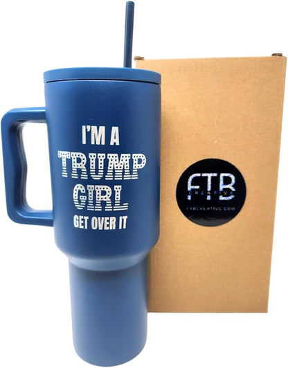 FTB Creative Political Series Tumblers, 40oz Trump Girl, No leak