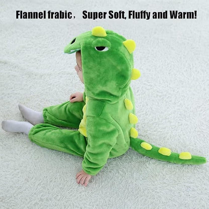QIAONIUNIU Halloween Baby Green Dinosaur Costumes Toddler Outfit Infants Cosplay Romper 1-60 Months