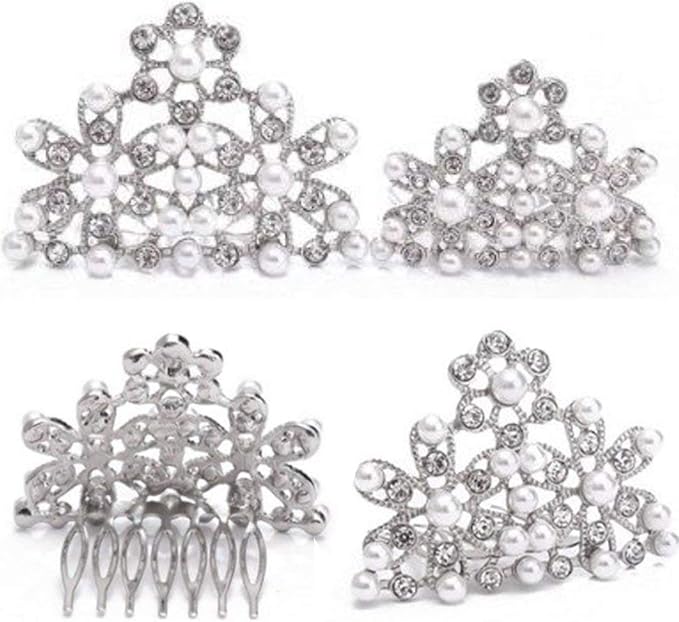 Utopiat Adult Pearl Tiara Hair Piece for Girls | Inspired by Breakfast at Tiffany's