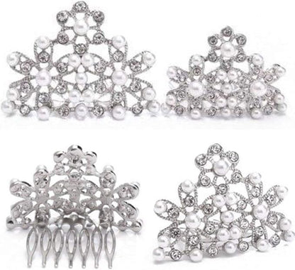 Utopiat Adult Pearl Tiara Hair Piece for Girls | Inspired by Breakfast at Tiffany's