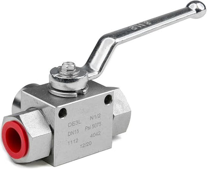 High Pressure Hydraulic Valve,3 Way High Pressure Ball Valve Shut Off Valves,Hydraulic Ball Valves 7250 PSI(NPT14)