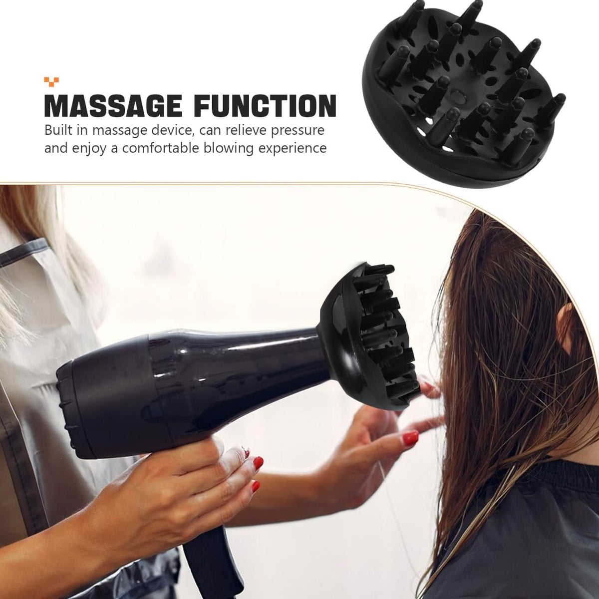 Ipetboom Universal Hair Dryer Diffuser Attachment for Curly Hair Blow Dryer Diffuser Cover Salon and Home Hairdressing Tool Easy to Attach - 5.51x5.51x3.94in
