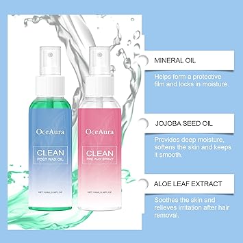 Care before and after hair removal spray gently moisturize and care skin hair cleaning and moisturizing care spray