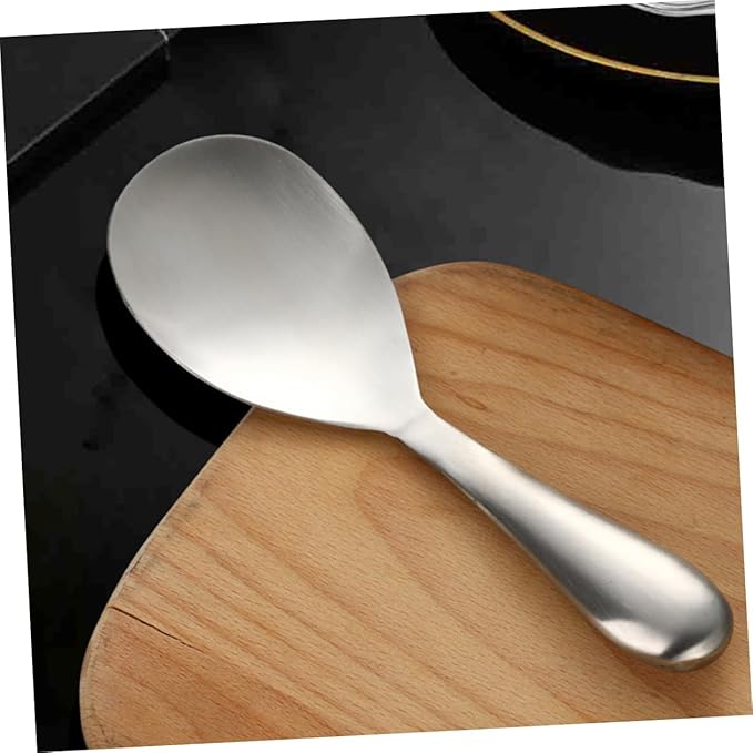 Stainless Steel Rice Spoon Ergonomic Non Stick Rice Serving Spoon Practical Kitchen Utensil for Rice Cookers and Serving Dishes Matte Finish