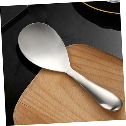 Stainless Steel Rice Spoon Ergonomic Non Stick Rice Serving Spoon Practical Kitchen Utensil for Rice Cookers and Serving Dishes Matte Finish