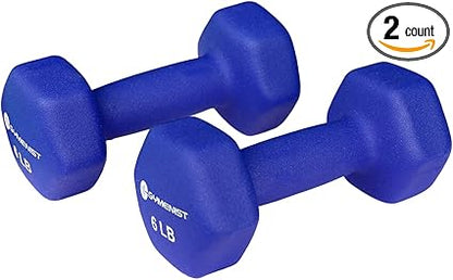 GYMENIST Pair of Dumbbells Set of 2 Soft Non Slip Grip Dumbbells Pair Covered with Neoprene