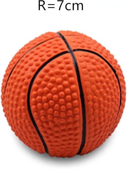 Squeaky Dog Toys,Dog Chew Toys for Aggressive Chewers Puppy Teething Toys Puppy Essentials for Large and Medium Dog (Small,Basketball)