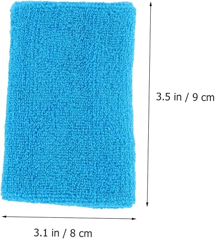Cotton Wristbands for Sports Sweatband Wristbands Super Absorption 1 Pair