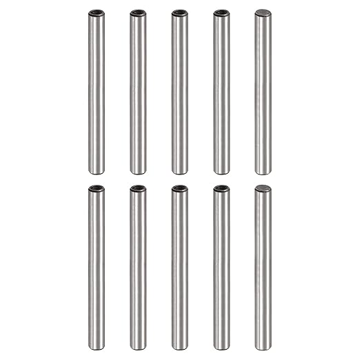 uxcell M3 Internal Thread Dowel Pin 10pcs 5x50mm Chamfering Flat Carbon Steel Cylindrical Pin Bed Bookshelf Metal Devices Industrial Pins