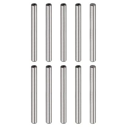 uxcell M3 Internal Thread Dowel Pin 10pcs 5x50mm Chamfering Flat Carbon Steel Cylindrical Pin Bed Bookshelf Metal Devices Industrial Pins