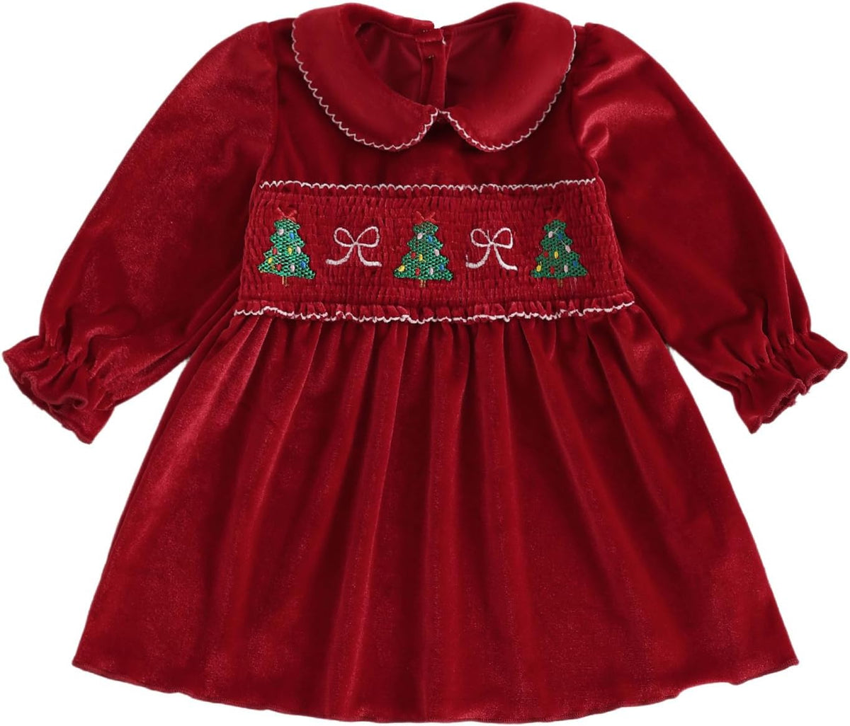 Seyurigaoka Toddler Baby Girl Dress Big Sister Outfits Ruffle Long Sleeve A-line Dresses Cute Fall Winter Clothes
