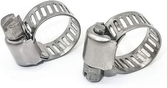 Adjustable Stainless Steel Worm Gear Hose Clamps (6-12mm)