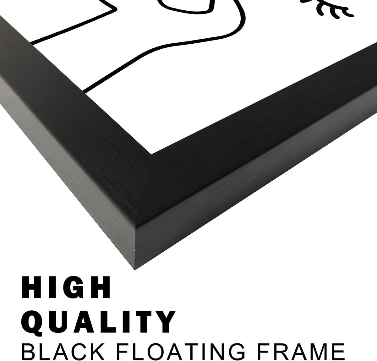 Black and White Bathroom Decor Bad Smell Humorous Wall Art Funny Canvas Print Guest Toilet Bathroom Sign Framed Modern Minimalistic Painting Artworks for Wall