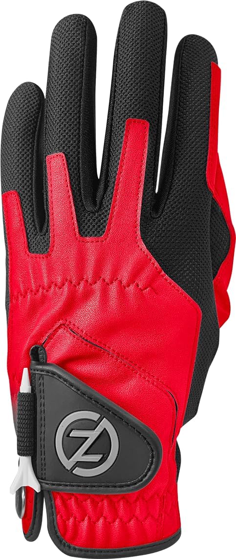 Zero Friction Men's Compression-Fit Synthetic Golf Glove, Universal Fit One Size