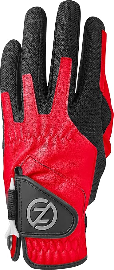 Zero Friction Men's Compression-Fit Synthetic Golf Glove, Universal Fit One Size
