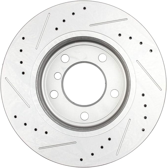 Brake Rotors Kit, LSAILON - Front 300mm Vented Drilled & Slotted Disc Brake Kit - For BMW