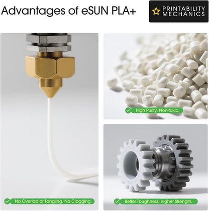 eSUN PLA+ Filament 3D Printer Filament PLA Plus 1KG Space Blue PLA Plus 1.75mm, Dimensional Accuracy +/- 0.03mm, 1KG Spool (2.2 LBS) 3D Printing Filament for 3D Printers