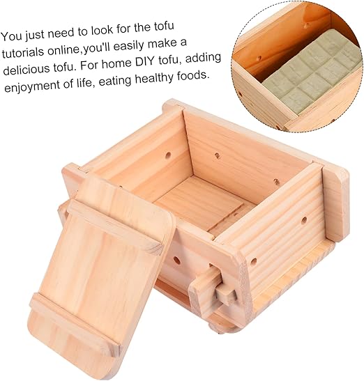1 Set Wooden Tofu Mold Kitchen Homemade Curd Making Tool Organic Tofu Maker for Fresh Tofu Cheese Kitchen Essential for Tofu Lovers