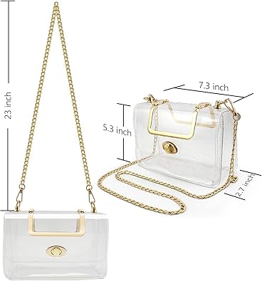 Transparent Clutch Clear Purse Crossbody Shoulder Bags Stadium Approved Bags