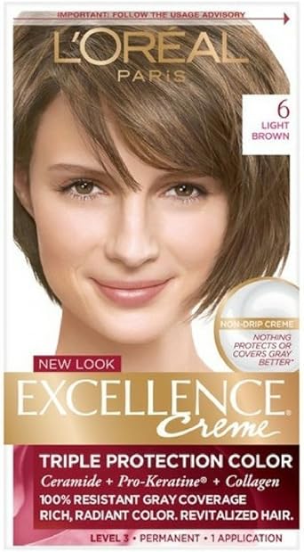 L'Oreal Excellence Creme, Light Brown 6 1 Each