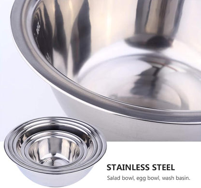MAGICLULU Stainless Steel Salad Bowl Set Lids Large Serving Bowl for Mixing Serving