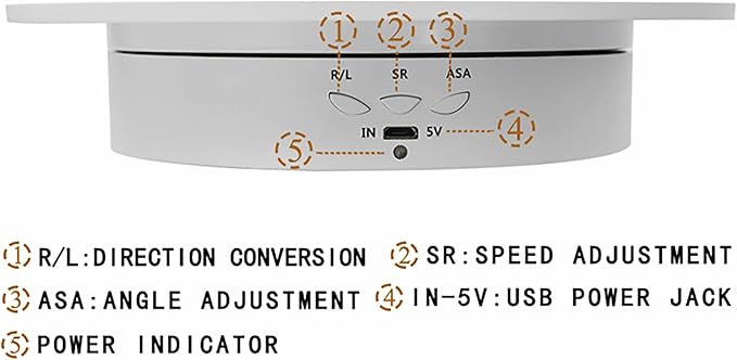 Rotating Display Stand Turntable Stand Spinning Stand for Product Shows White