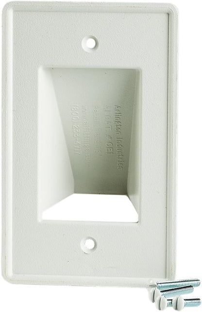 MAS Single Gang Reversible Low-Voltage Cable Entrance Plate
