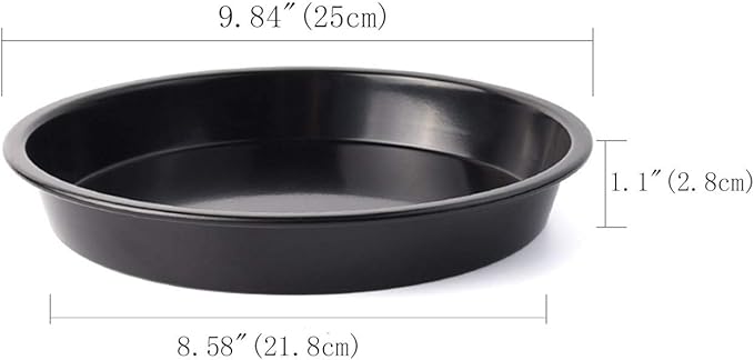 Pizza Pan Multifunction Round Thicken Carbon Steel Non-Stick Bakeware High Temperature Resistance Baking Tray for Home Kitchen Hotel Restaurant-9 inch