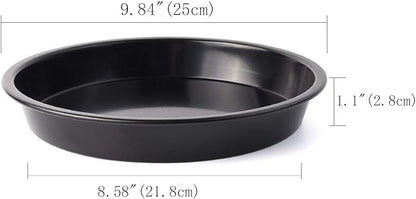 Pizza Pan Multifunction Round Thicken Carbon Steel Non-Stick Bakeware High Temperature Resistance Baking Tray for Home Kitchen Hotel Restaurant-9 inch