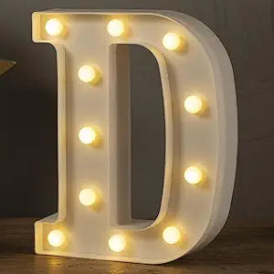 HXWEIYE LED Marquee Letters - 26 Alphabet  10 Number Big Lights for Party, Birthday, Bar, Christmas Decor (Warm White, Battery Powered)