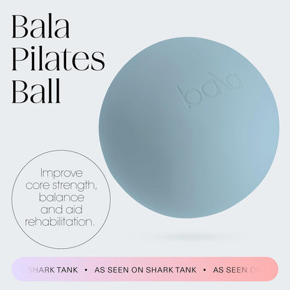 Bala Pilates Ball, Non-Weighted Exercise Ball - Small 8" Yoga Ball for Barre, Stretching, Strength & Core Training - Workout Accessory with Home Gym & Fitness Routines - 100% PVC ( No pump)