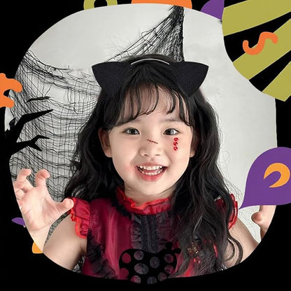 Cat Ears Hairband Golden Headband for Women Black Glitter Halloween Headbands for Womens Halloween Cosplay Cat Costume Hair Accessories for Women Ear Golden (not silver) Headband Hairband Animal Hair Hoops Cosplay Costume