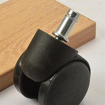 Caster Wheels Set 50mm Office Chair Roller Castor Wheels - Set of 5 - Black Heavy Duty Casters