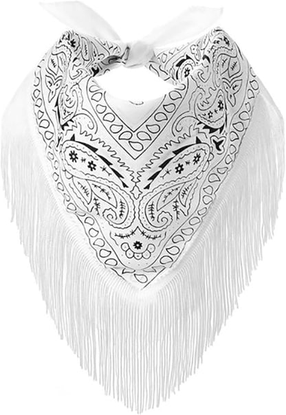 Fabric Women ' s Scarves Cowgirl Bachelorette Bandanas Great for Everyday Wear Women Scarves (White)