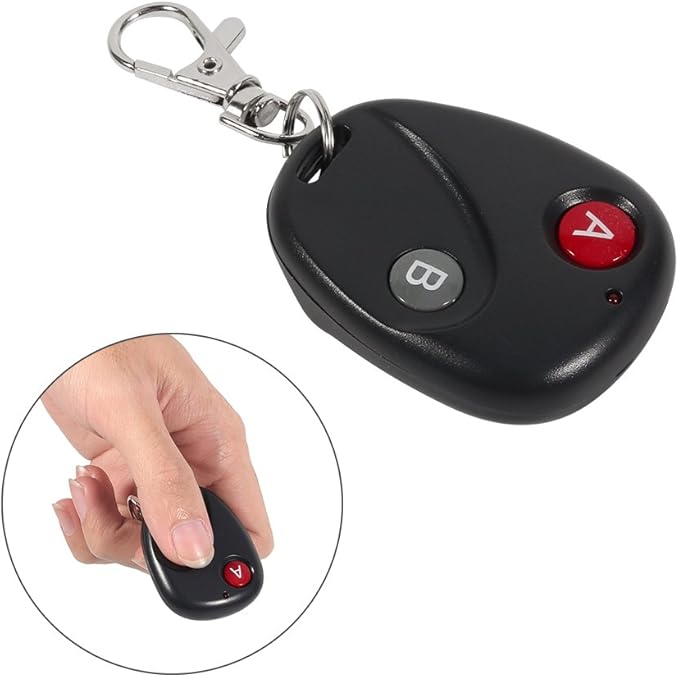 FTVOGUE 433MHz Remote Control, Remote Control Key Garage Gate Door Transmitter 433MHz Plastic Black 2 Keys, Remote Control Transmitters, Other Garden Tools