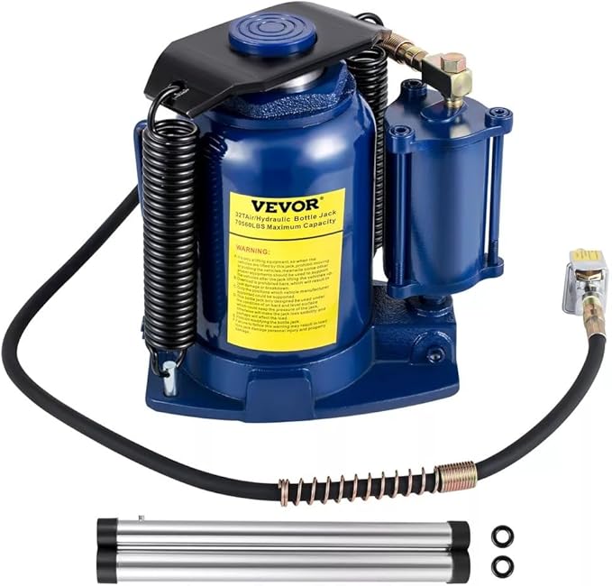 Air Hydraulic Bottle Jack 32 Ton(70550lbs) Manual Auto Truck RV Repair