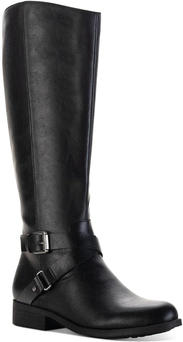 Style & Co. Womens Marilee Moto Dressy Mid-Calf Boots Black 11 Medium (B,M)