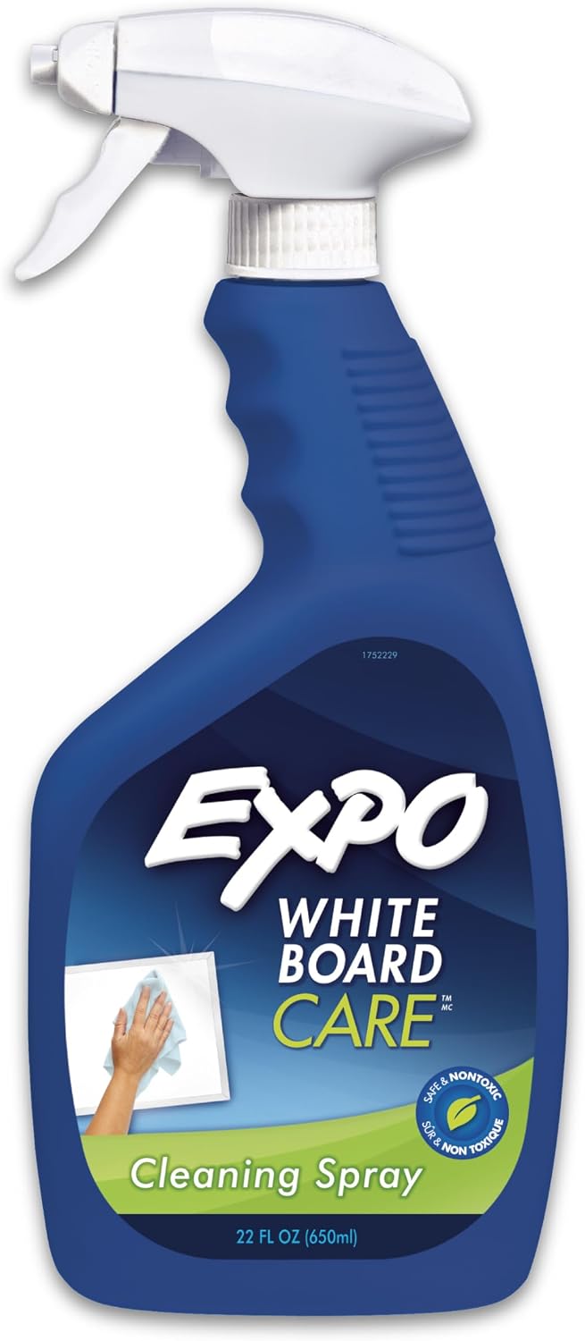 Dry Erase Whiteboard Cleaning Spray, 22oz - Calendar, Organization, Essential Supplies for Office, School, Classroom, Teachers
