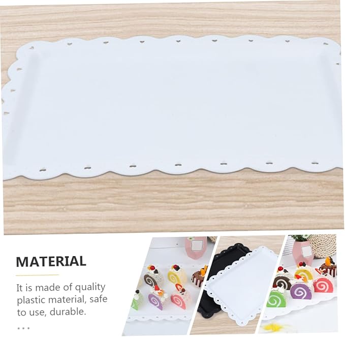 2 Pcs Tray Dessert Holders Trinket Dish Fruit Cake Food Decor Dessert Display Plate Stackable Snack Fruit Decor Cupcake Display Rack Display Shelves Cake Plate Stand White Plastic