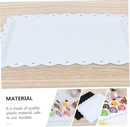 2 Pcs Tray Dessert Holders Trinket Dish Fruit Cake Food Decor Dessert Display Plate Stackable Snack Fruit Decor Cupcake Display Rack Display Shelves Cake Plate Stand White Plastic