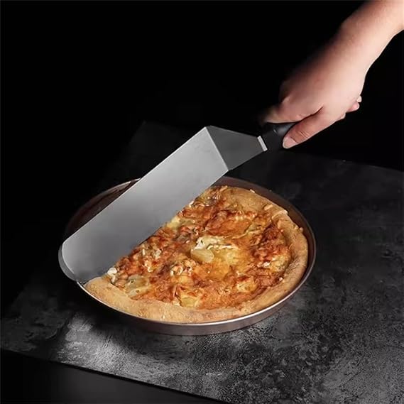 Grill Spatula Steak Grill Spatula Pizza Pancake Spatula Spatula (Color : Black, Size : 37x7.3cm)